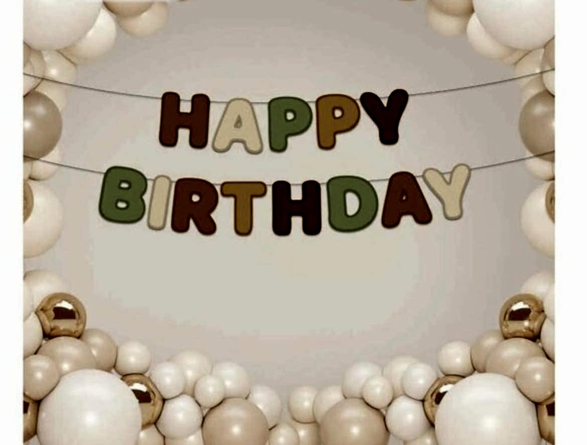 Happyland Happy Birthday Retro Renkli Dekoratif Banner Duvar Süsü Retro Konsept Doğum Günü Süsleri