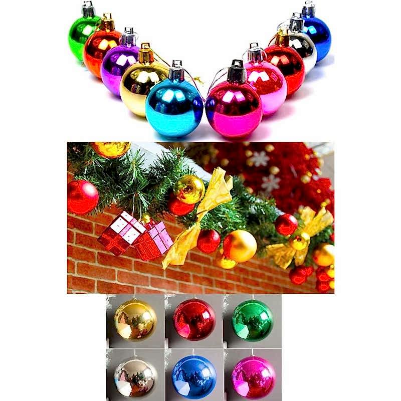 Happyland Yılbaşı Ağacı Süsleme 4 cm Renkli 6’lı Karışık Renkli Cici Top