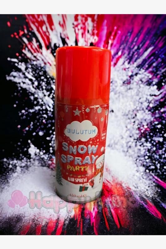 Happyland Yılbaşı Süsleme Kar Spreyi 1 Adet Kalıcı Eriemeyen Kar Spreyi 150ml Cam ve Ağaç Süslemesi 