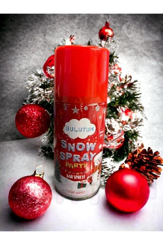 Happyland Yılbaşı Süsleme Kar Spreyi 1 Adet Kalıcı Eriemeyen Kar Spreyi 150ml Cam ve Ağaç Süslemesi 