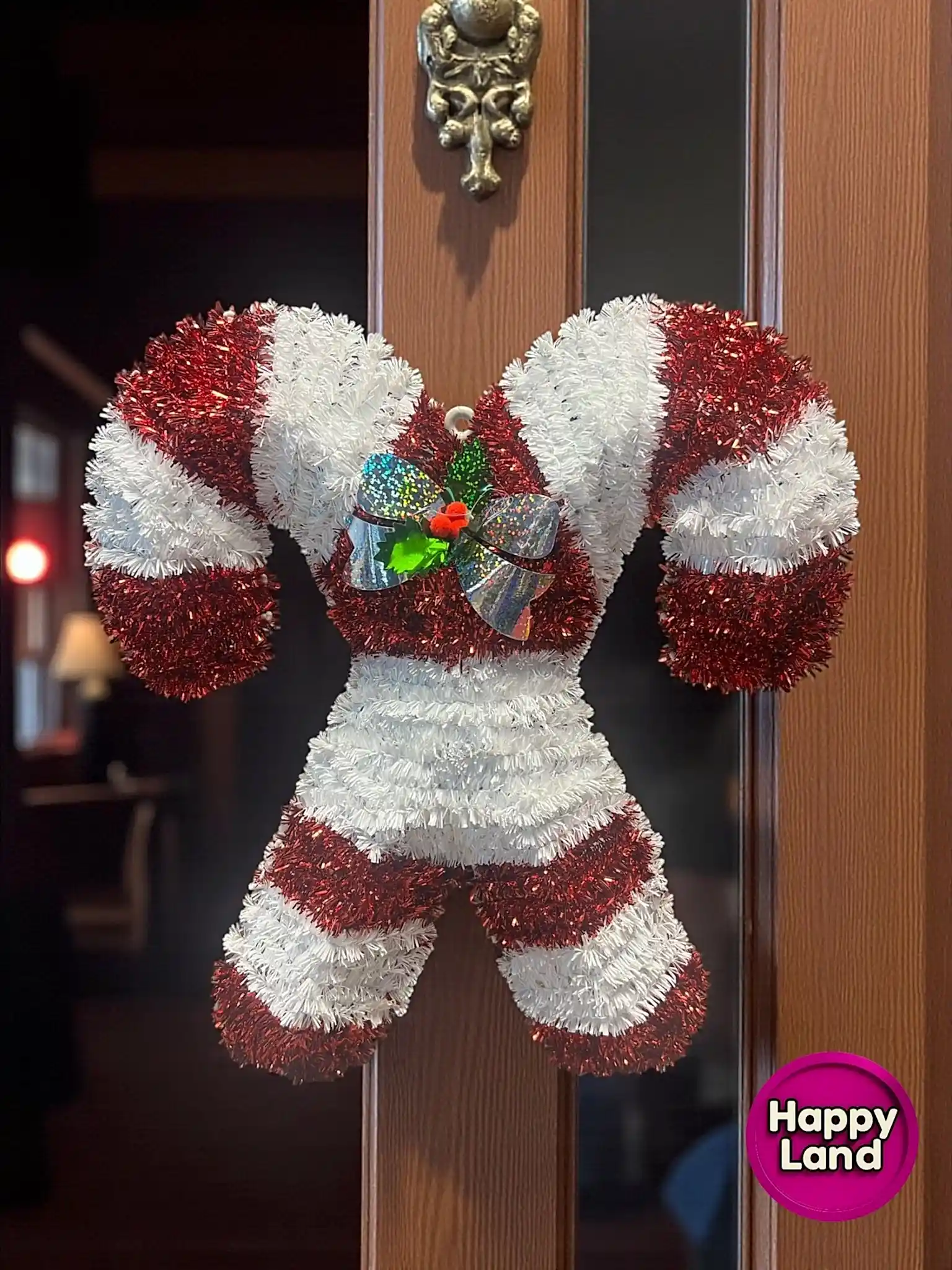 Happyland Yılbaşı Süsü Baston Şekerli Model 35 CM Baston Duvar Kapı Ağac Süsü HPY10