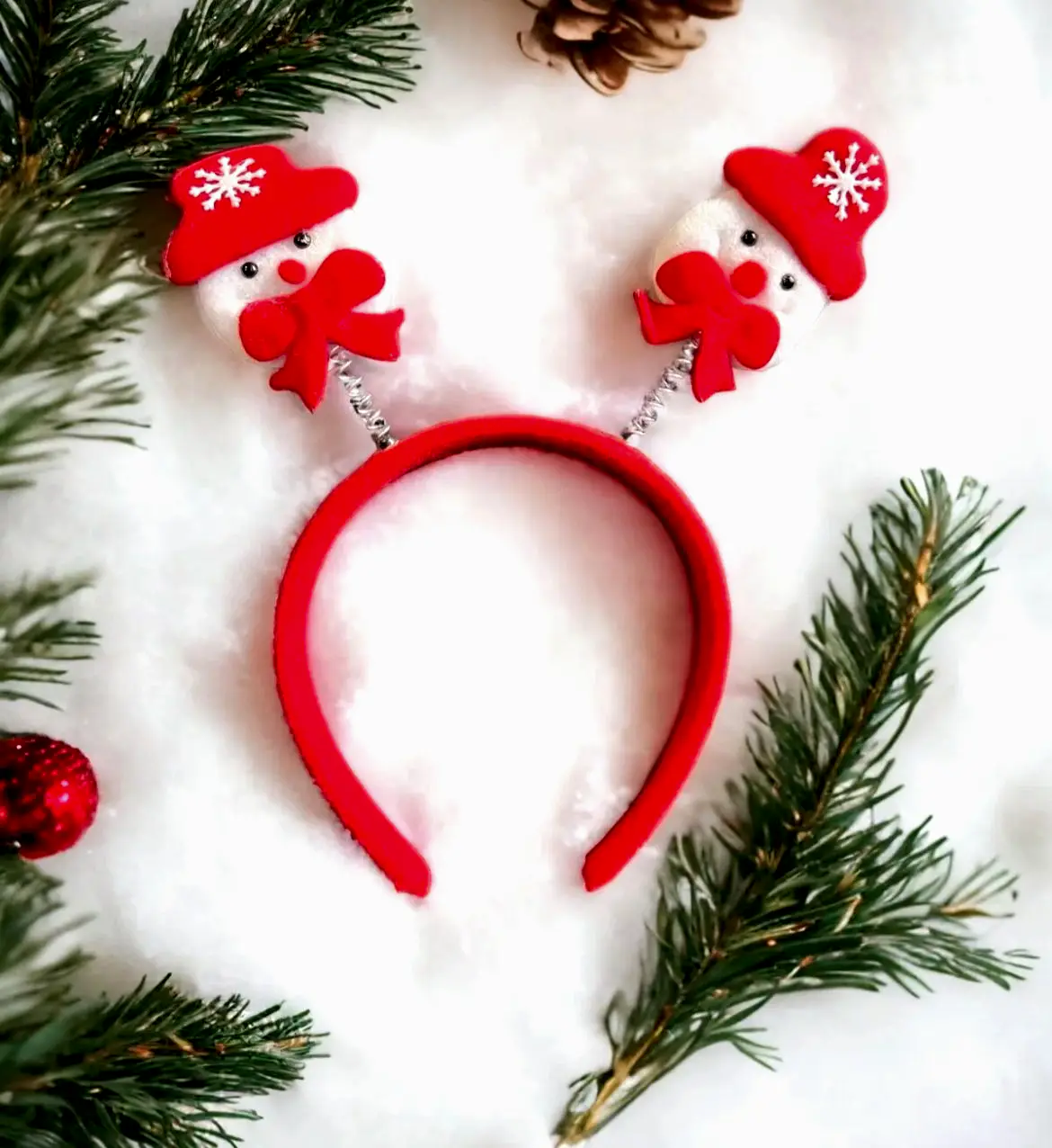 Happyland Yılbaşı Kardanadam Taç Peluş Taç 1 Adet Yılbaşı Taç Yeni Yıl Aksesuar HAPPY2025144