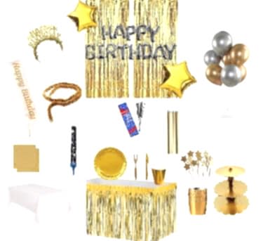 Happyland Yetiştin Parti Tam Dolu Full Set Yetişkin Doğum Günü Seti Gold Herşey Dahil Paket2