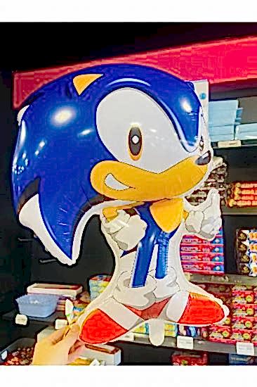 Happyland Sonic Boom Folyo Balon Süper Sonik Temalı Parti Balonu Kirpi Sonic Doğum Günü 65x48cm