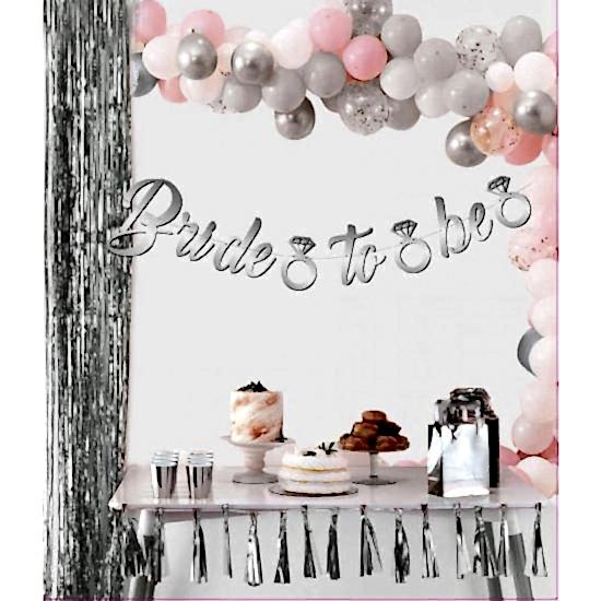 Bride To Be İtalik Açılır Yazı Gümüş