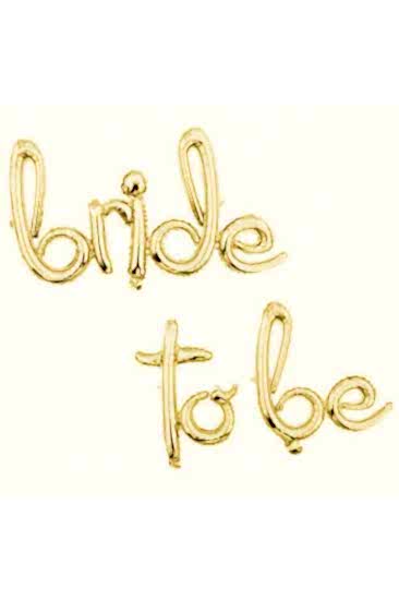 Happyland Bride To Be El Yazısı Italik Folyo Balon Altın Gold