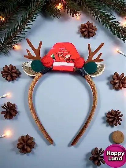 Yılbaşı Tacı Geyik Boynuzu Tasarımlı Yılbaşı Taç Aksesuar Yeni Yıl Taç Aksesuarı HPY15 