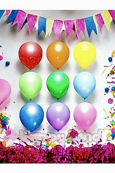 Happyland Karne Hatırası Balonlu Set (Zigzag Banner Yazı + 10 adet renkli Balon )Sınıf Okul Süsleme