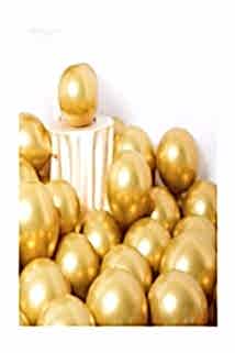 KROM PARLAK METALİK ALTIN GOLD RENK 5’Lİ BALON