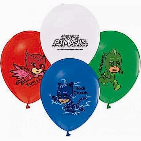 Pj Maskeliler Temalı Latex Balon 12 Li
