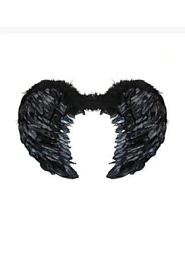 Happyland Halloween Siyah Renkli Orta Boy Melek Kanadı 34*54 cm Kostüm Aksesuar Melek Kanadı