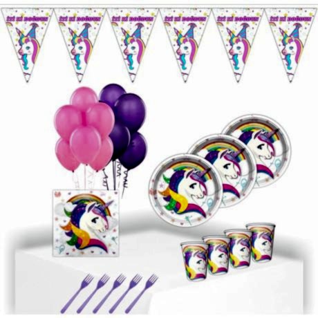 16 Kişilik Unicorn Doğum Günü Seti
