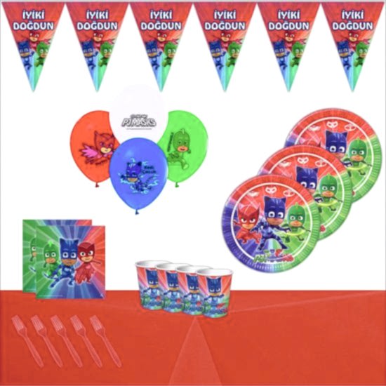 Pj Maske Pijamaske Doğum Günü Parti Seti 24 Kişilik