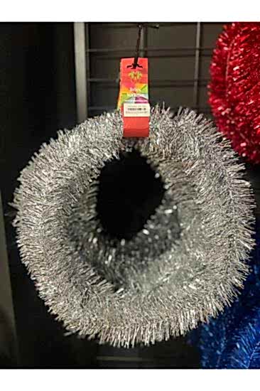 Happyland Yılbaşı 5 m Gümüş Metalik Garland Yılbaşı Dekor Yeni Yıl Noel Süsü Yeni Yıl Garland