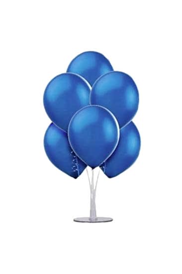 Happyland 1 Adet 7 Balonlu Metalik Lacivert Ayaklı Balon Standı