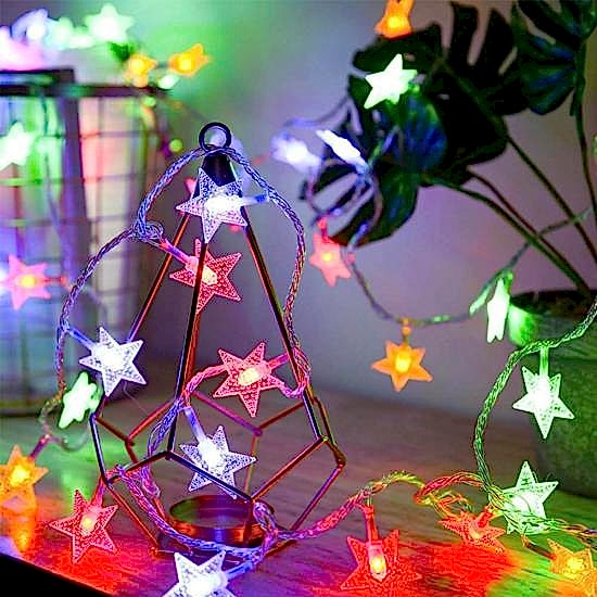 Happyland Yılbaşı Pilli Renkli Yıldız LED