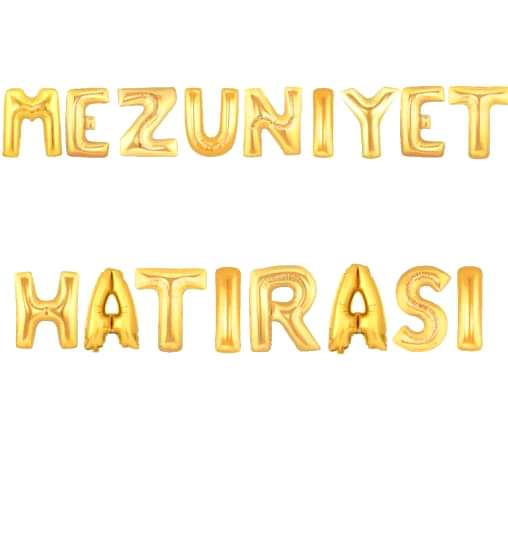 Happyland 40 Cm Gold Mezuniyet Hatırası Yazısı