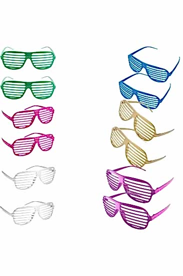 Happyland Parti Gözlüğü Panjurlu Renkli Eğlenceli Cool Gözlük Party Gözlüğü Pembe