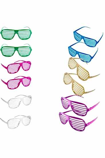 Happyland Parti Gözlüğü Panjurlu Renkli Eğlenceli Cool Gözlük Party Gözlüğü Yeşil