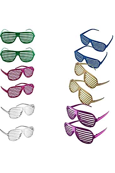 Happyland Parti Gözlüğü Panjurlu Renkli Eğlenceli Cool Gözlük Party Gözlüğü Mor