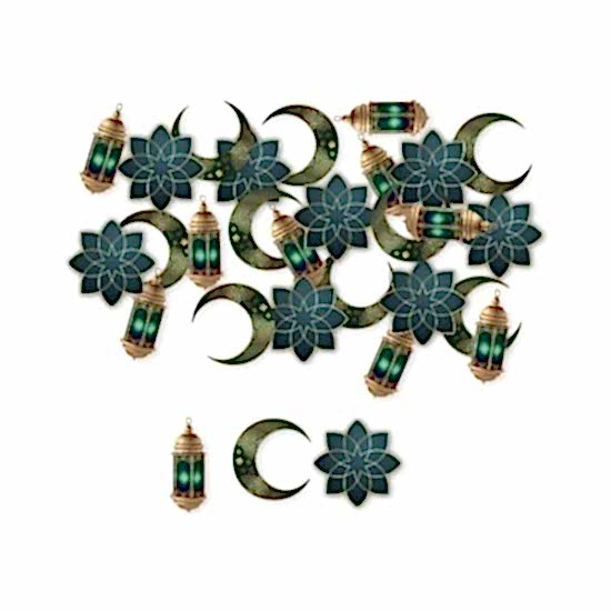 Happyland Ramazan Ay Yıldız Kandil Masa Konfetisi 30 Adet