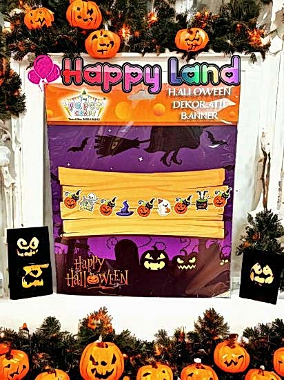 Happyland Halloween Dekoratif Banner Halloween Cadılar Bayramı Banner Süs Dekor