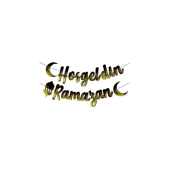 Happyland Hoşgeldin Ramazan Yazılı Kaligrafik Banner