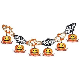 Happyland Bal Kabağı Resimli Halloween Cadılar Bayramı Kağıt Uzar Süs