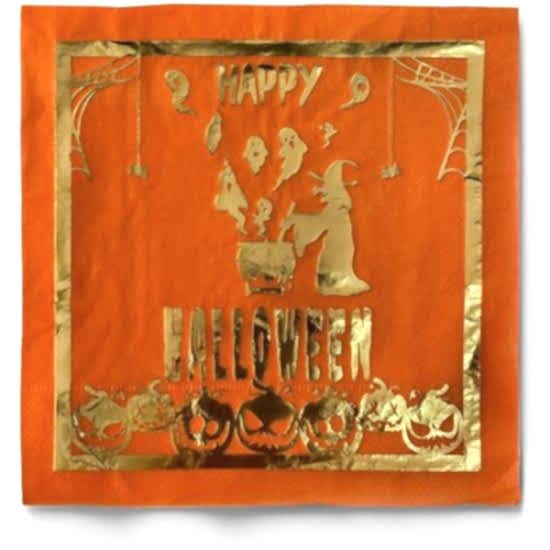 Happyland Happy Halloween Yaldızlı Turuncu Peçete 16’lı