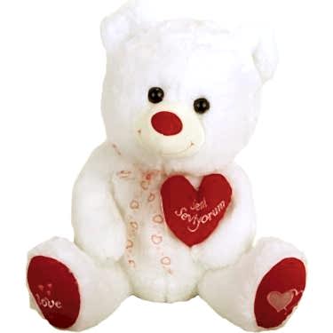 Beyaz Yumoş Peluş Ayıcık 50 cm
