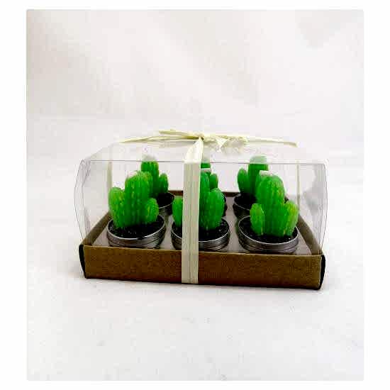 Happyland 6 Lı Kaktüs Mum