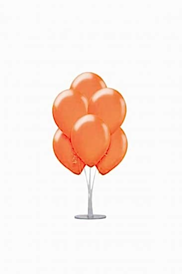 Happyland 1 Adet 7 Balonlu Metalik Turuncu Ayaklı Balon Standı 