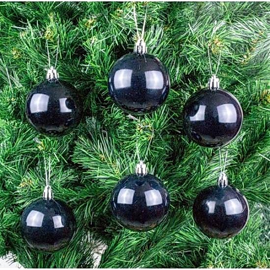 Happyland Yılbaşı Topları Siyah Cici Top 6lı 6cm