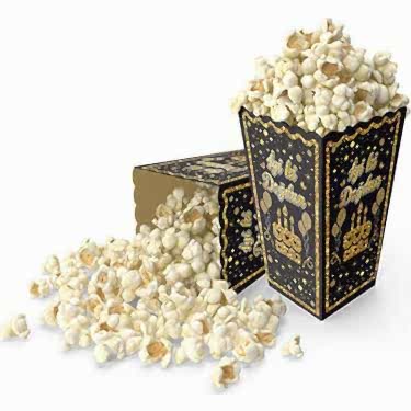 Mısır Kutusu Siyah Gold Iyiki Doğdun mısır kutusu