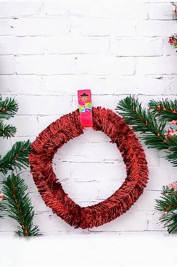 Happyland Yılbaşı 5 m Kırmızı Metalik Garland Yılbaşı Dekor Yeni Yıl Noel Süsü Yeni Yıl