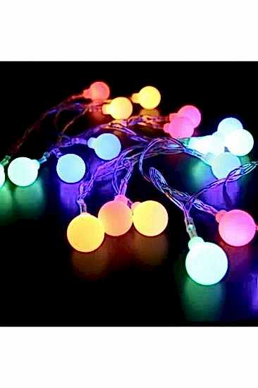 Happyland 5 Metre Fişli Renkli Top Led Işık