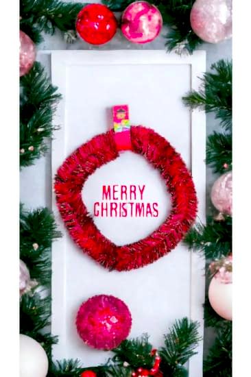 Happyland Yılbaşı 5 m Kırmızı Metalik Garland Yılbaşı Dekor Yeni Yıl Noel Süsü Yeni Yıl