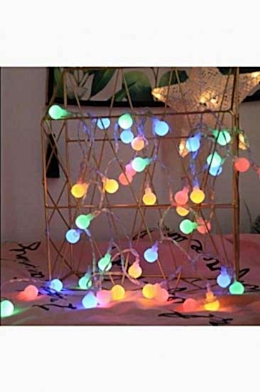 Happyland 5 Metre Fişli Renkli Top Led Işık