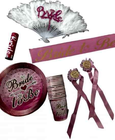 Happyland Bride To Be Pembe Set Bekarlığa Veda Partisi 6 Parça Kutlama Seti Bride Team Sisli Set Dış Mekan