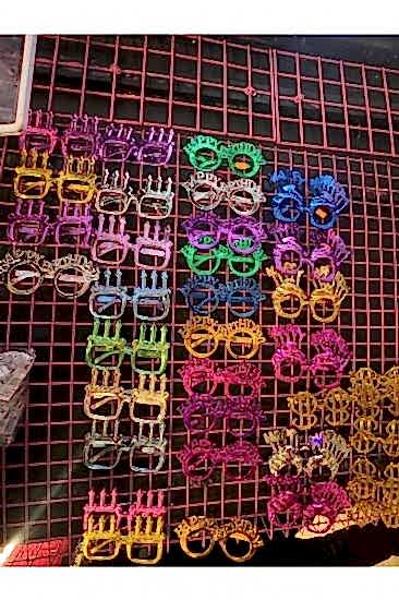 Happyland Parti Gözlüğü Panjurlu Renkli Party Gözlükleri Pencereli Yıldız Şeklinde Gözlük Mavi