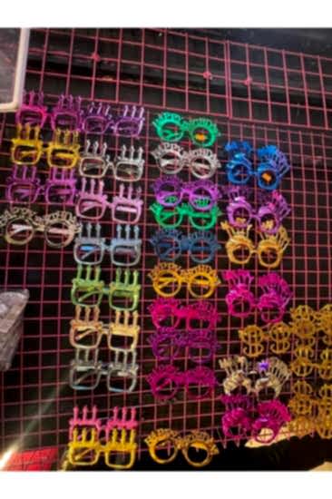 Happyland Parti Gözlüğü Panjurlu Renkli Party Gözlükleri Pencereli Yıldız Şeklinde Gözlük Pembe