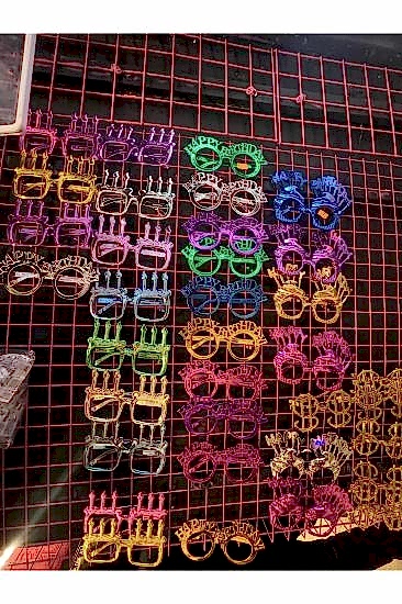 Happyland Parti Gözlüğü Panjurlu Renkli Party Gözlükleri Pencereli Yıldız Şeklinde Gözlük Mor