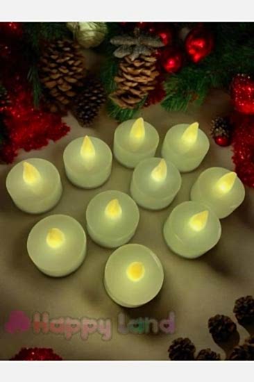 Happyland Hapyland Led Mum 24 Adet Ledli Mum Model Günışığı Işıklı Tealight Mum Pilli 1 Kutu