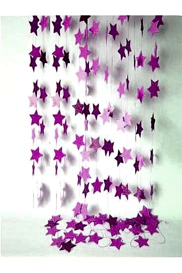 Happyland Pembe Renkte Yıldız Şekilli Ipli 30 Parça Süs﻿﻿