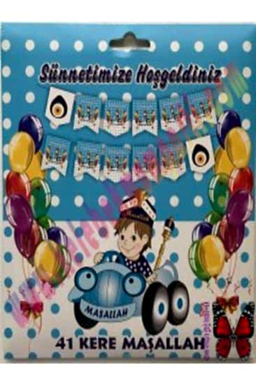 Happyland Sünnetimeze Hoşgeldiniz Uzar Banner Yazı