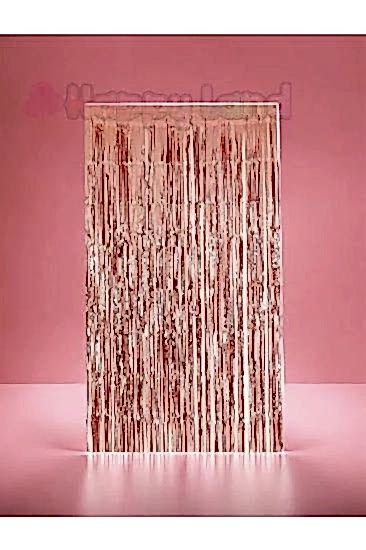 Happyland Rose Gold Kapı Duvar Parti Fon Arka Perde Işıltılı Simli Doğum Günü Fotoğraf Perdesi