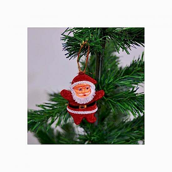 Happyland Yılbaşı Ağacı Süsü 6’lı Noel Baba Asma Süs Kırmızı Renk Çam Ağacı Süsü