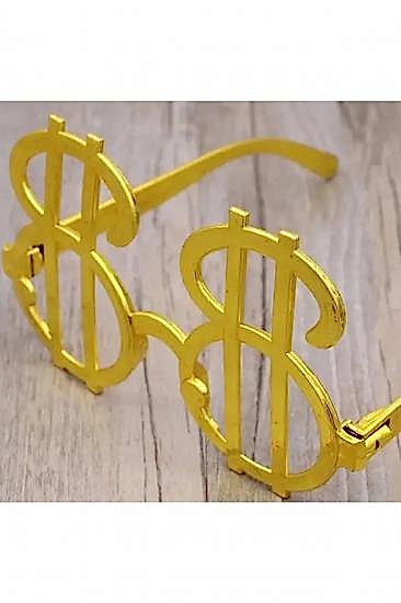 Happyland Parti Gözlüğü Dolar Çerçeveli Komik Ve Eğlenceli Cool Party Gözlüğü Gold