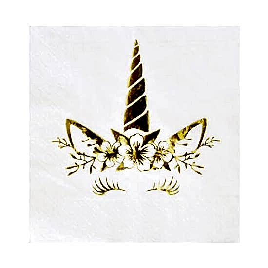 Happyland Unıcorn Peçete Varaklı Altın 33X33 cm Pk:16