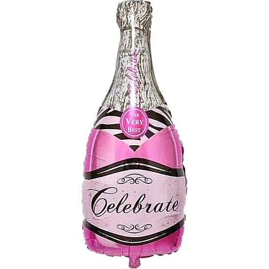 Happyland Fuşya Şise Folyo Balon Doğum Günü Balonu Parti Balonu 100 x 49 cm Şişe